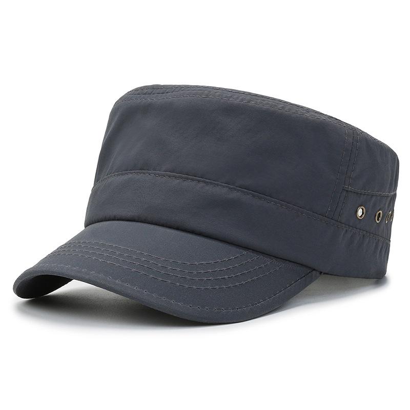 Summer men's flat top hat outdoor quick-drying hat sun hat thin breathable cap men's travel cool hat