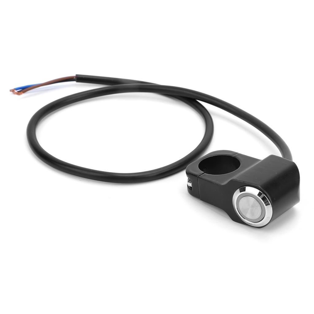 Handlebar Switch Push Button W Light Reset Lock Universal for Motorcycle with 22mm HandlebarRed Light