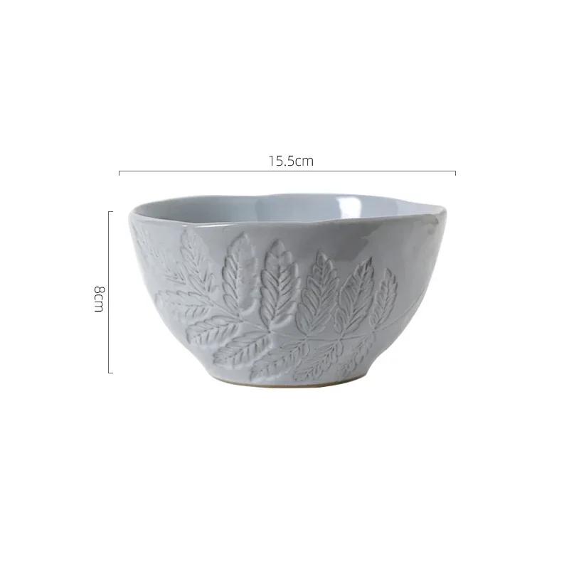 Piatto in Ceramica a Rilievo Creativo Piatto da Pranzo Monocromatico alla Moda Ciotole per Zuppa Piatti Unici per la Casa