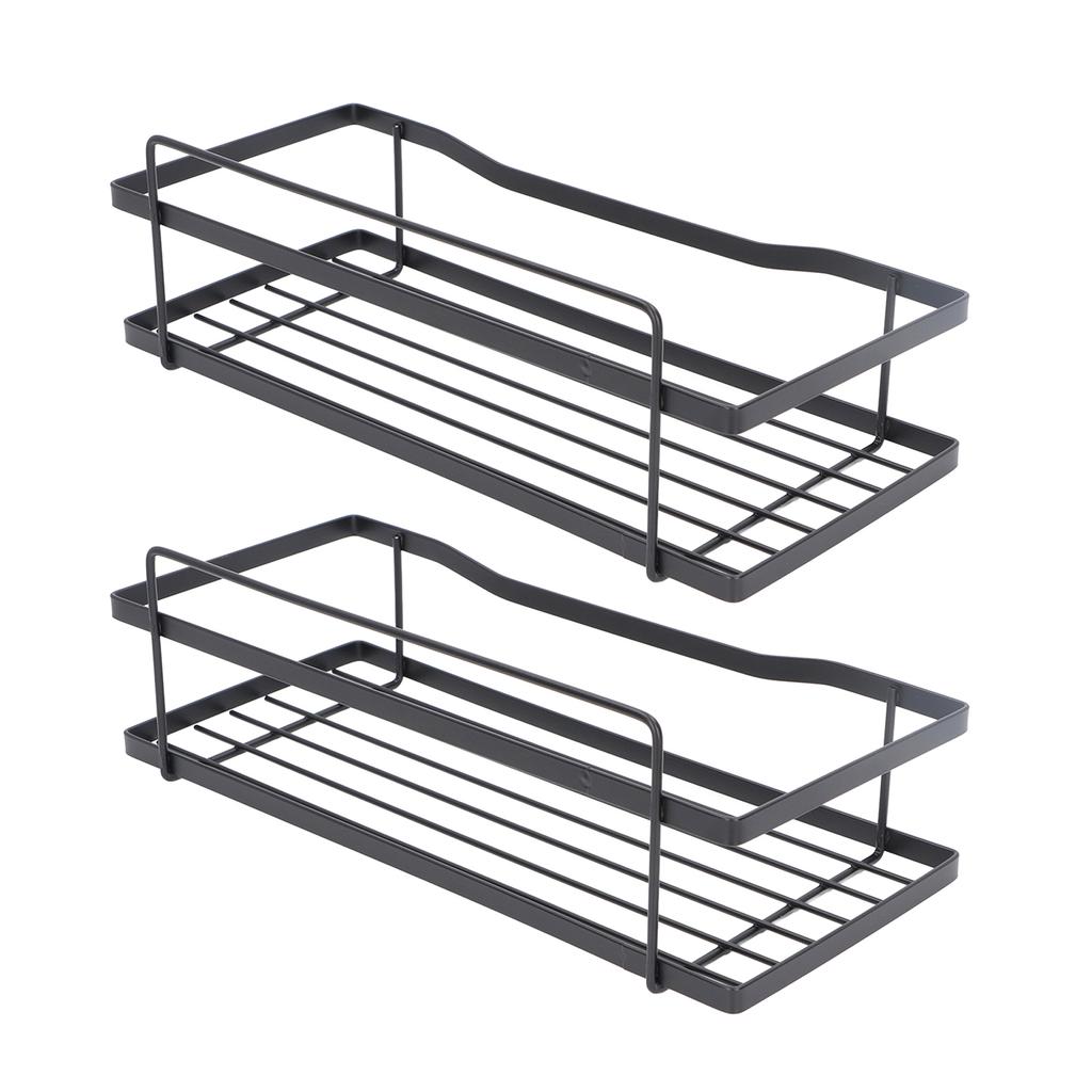Badezimmer Wandorganizer Rostfrei Klebend Kohlenstoffstahl Duschablagen mit Haken für Toilette