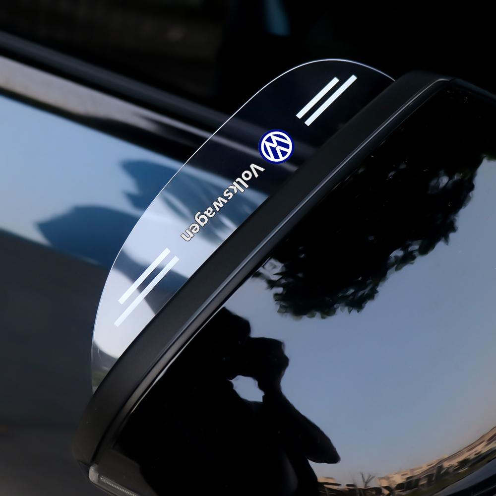2PCS Car Rearview Mirror Rain Eyebrow Shield For Volkswagen VW Polo Sharan Golf Scirocco Touran Tcross Tiguan GTI B6 AccessoriesNI6