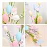 Easter Artificial Flowers Easter Colorful Egg Decoration DIY Party Bouquet With Rabbit Egg Charms Spring Home Table Centerpiece