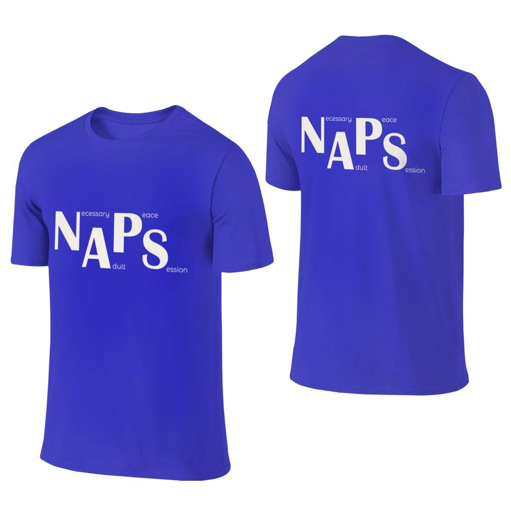 Naps Necessary Adult Peace Session Soft And Glutinous Reversible Tshirt Retro Academy Korean Atmosphere Unisexs Tshirts