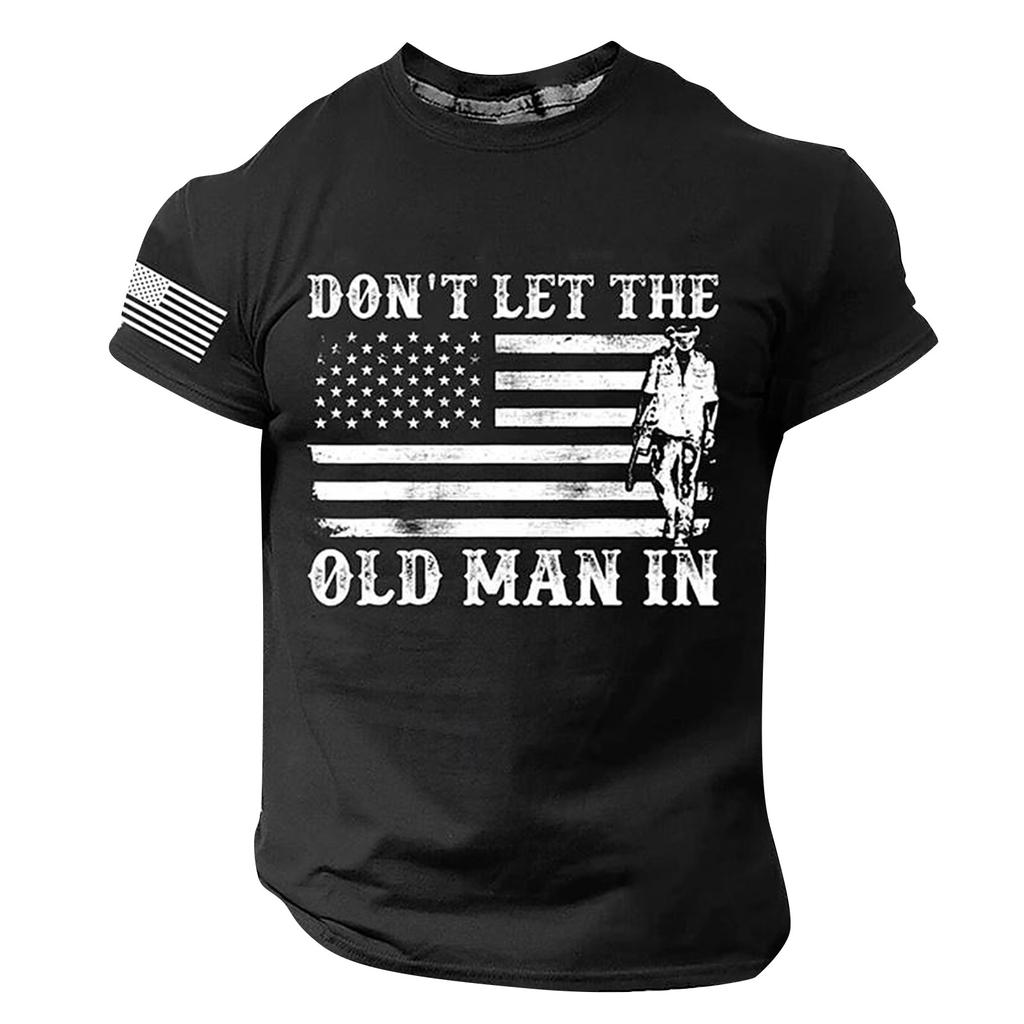 Mens Independence Day T-Shirts USA Flag Graphic T-Shirts Short Sleeve American Patriotic Vintage T Shirt