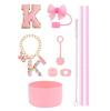 10pcs Cup Accessories Set for Stanley 30oz 40oz Tumbler Straw Cover Cap Boot Spill Proof Stopper Letter Keychain Charm Sticker