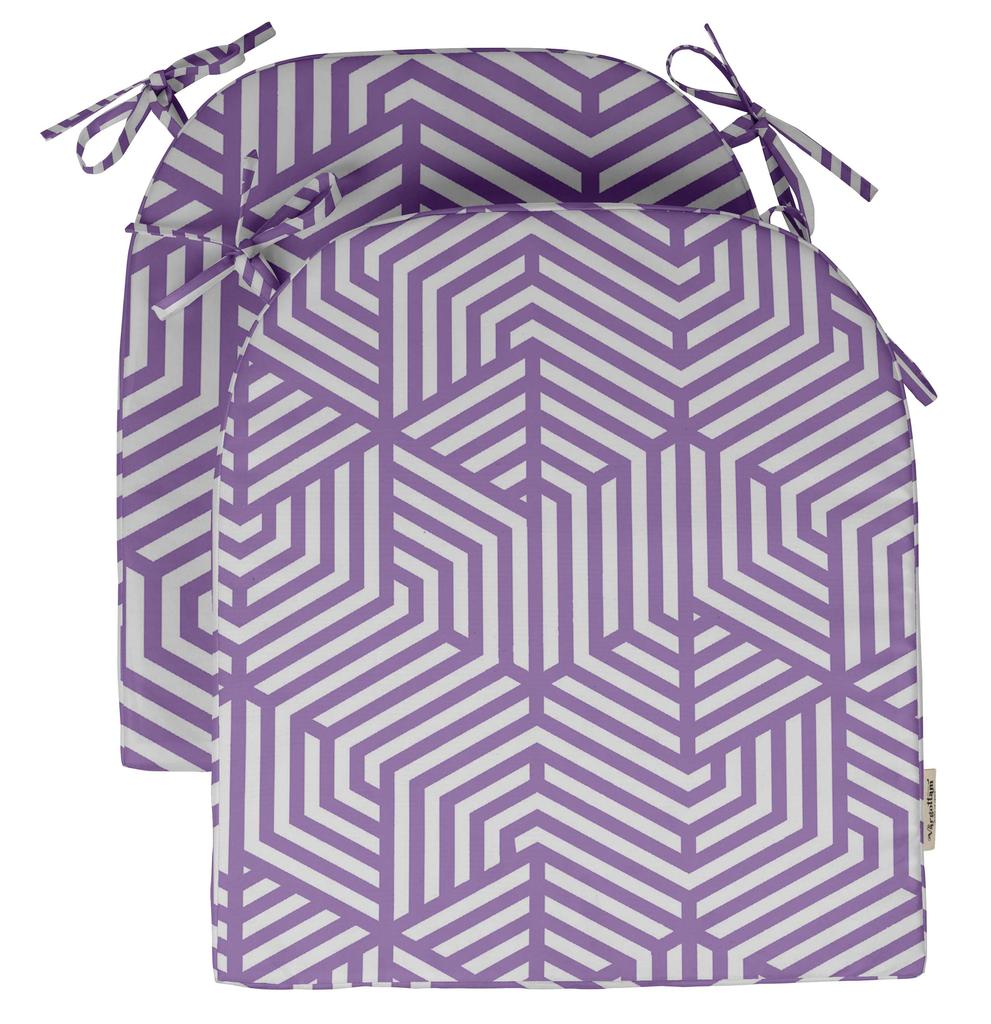 Vargottam Non Slip Dining Chair Cushion U-Shaped Printed Indoor Outdoor Chair Pads Home Decor Reversible & Machine Washable