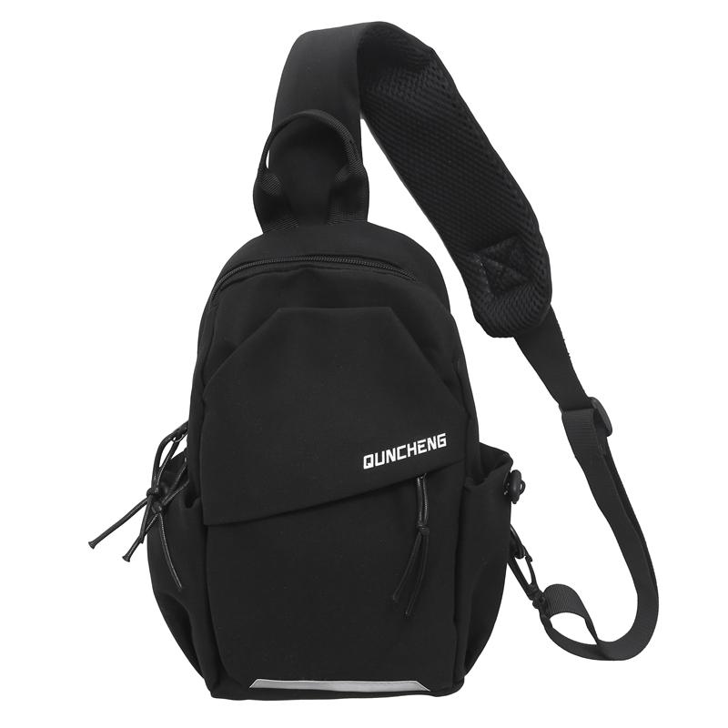 Enkel skulderryggsekk for menn og kvinner crossbody bag liten brystveske sykling sport fjellklatring gutter