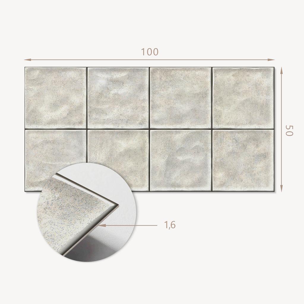 Samoprzylepny Panel Winylowy Z Nadrukiem Do Łazienki 100X50 Cm Tekstura Płytek Ceramicznych