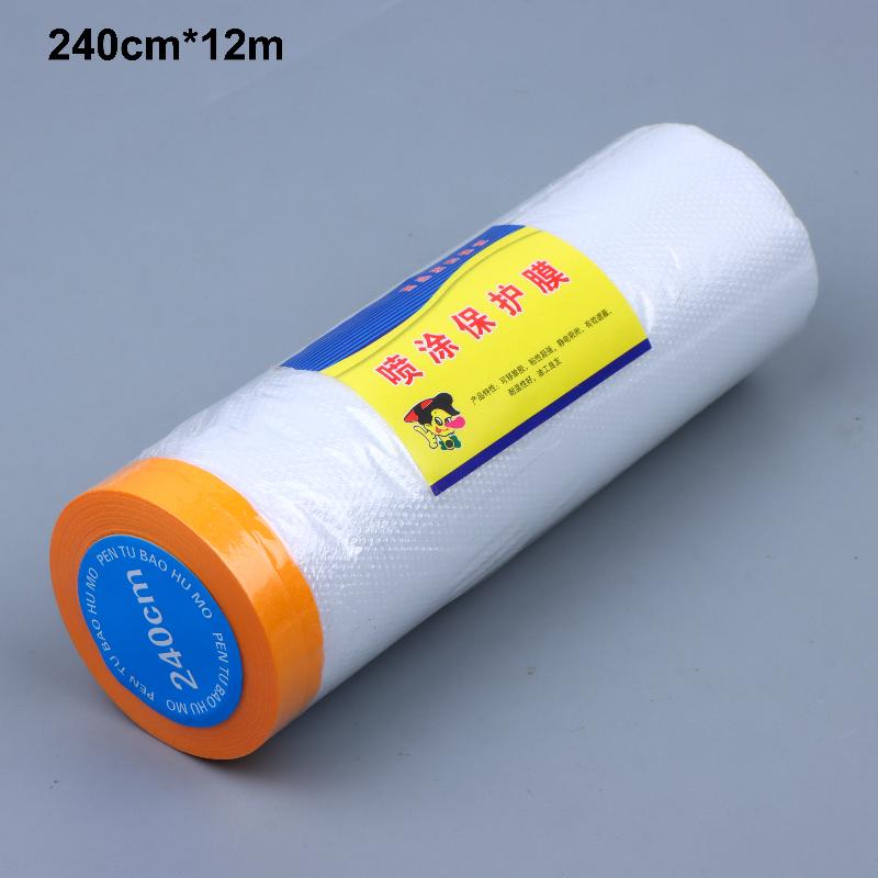12M Self-Adhesive Furniture Dustproof Protection Film Plastic Cover for Office Home Renovation Moving Dust Proof Use