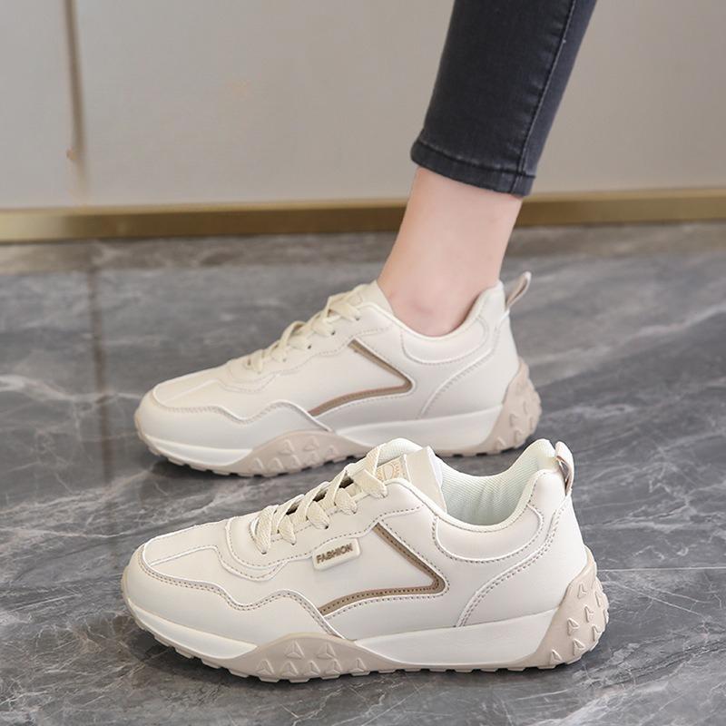 Women's soft-soled sneakers large size outside wear non-slip casual old dad tide shoes spring and autumn small white shoes