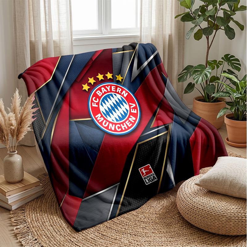 Bayern Munich Theme Blanket Soft Flannel Blanket Plush Throw Blanket Cozy Sofa Bed Blanket for Home Decor