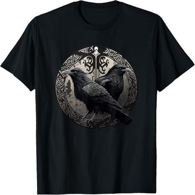 Huginn and Muninn Ravens Norse Mythology Viking Symbols T-Shirt