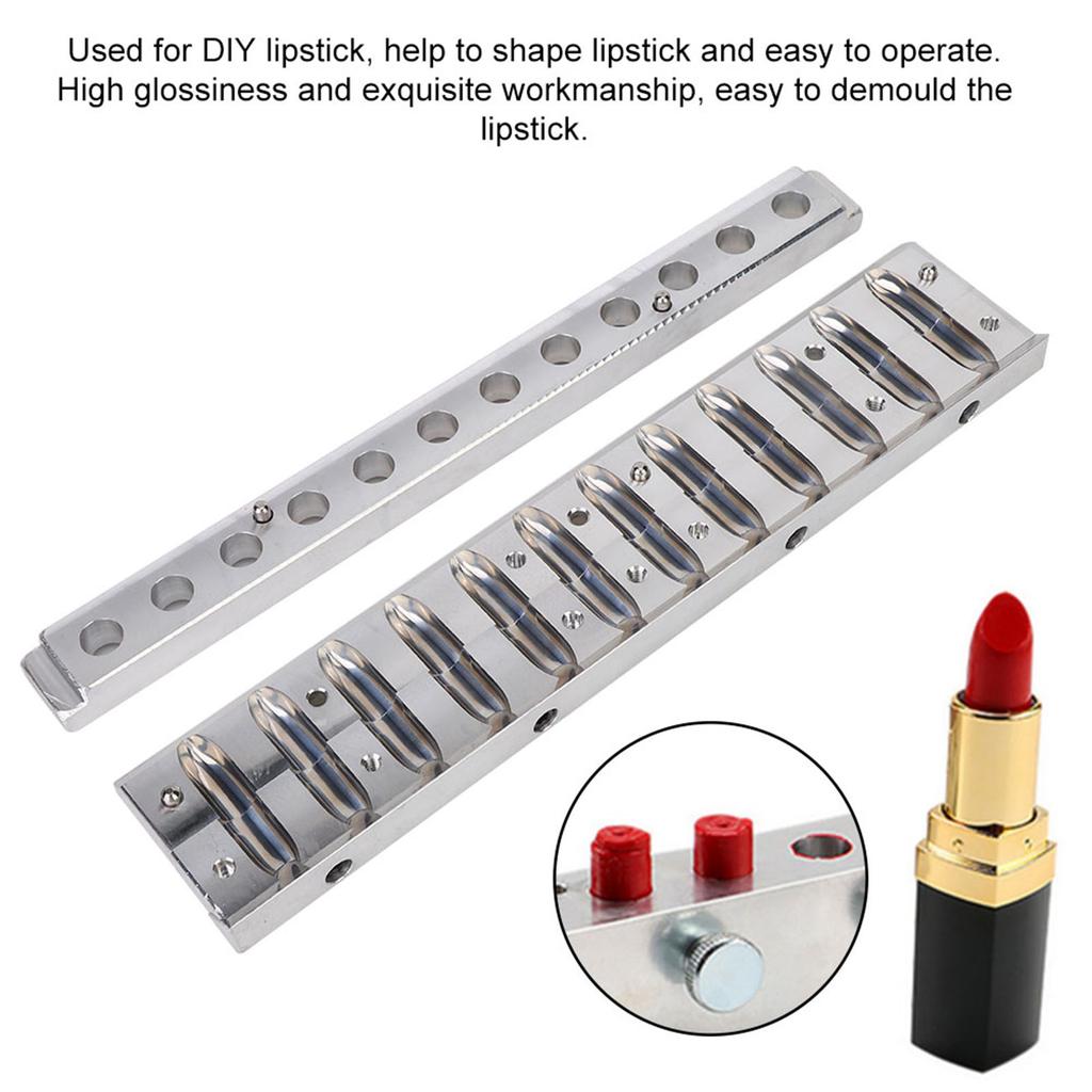 12,1 mm DIY Lippenstiftform Schnabeltyp Aluminium Lippenbalsamform Kosmetikwerkzeug 12 Löcher