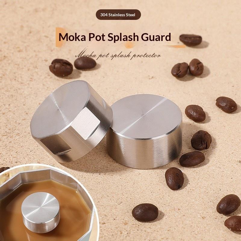 Edelstahl Moka Kanne Herdplatte Spritzwasserschutzventil Moka Kanne Spritzwasserschutzdeckel Spritzschutz Kappe Espressokocher Zubehör