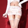 Aurora Suspender Stockings Women Sexy Lace Transparent Bodycon Dress One-Piece Glossy Stockings Pantyhose Black Silk Temptation