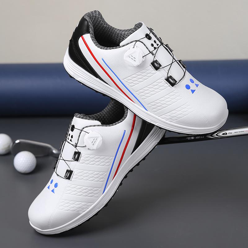 Foreign trade golf shoes men's and women's waterproof rotating button couple golf shoes casual sports shoes