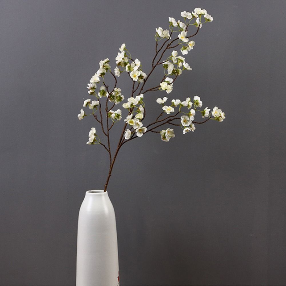 Plastic Silk Cherry Blossom Branch Real Touch Fake Flower  Valentine's Day Gift