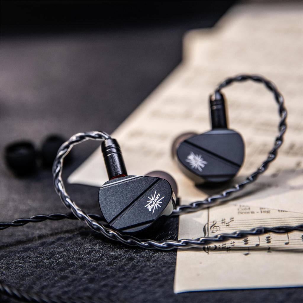 Linsoul Kiwi Ears Canta Hybridní High-End HiFi Sluchátka, 3,5mm Jack, HIFI Kvalita Zvuku, Hluboké Basy, Potlačení Hluku, Stereo Sluchátka, Černá, Kabelová