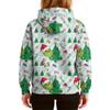 Ladies' Loose And Comfortable Drawstring V-neck Long Sleeved Christmas Printed Sweatshirt