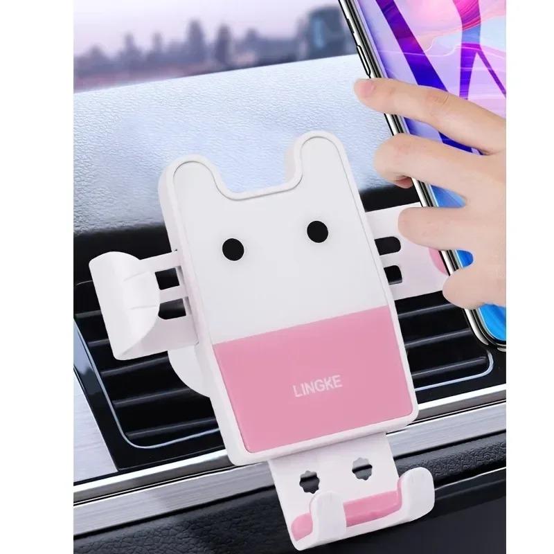 A beautiful cartoon phone holder, a convenient phone stand for driving, and a phone stand in the shape of a rabbit