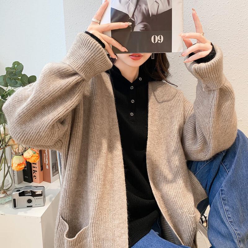 Mocana Vielseitiger Damen-Strickjacke mit langen Ärmeln