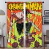 Blackout Curtains for Camera Chainsaw Girl Modern Living Room Curtains 2 Pieces Window Curtain Shades Tulle for Bedroom Kitchen