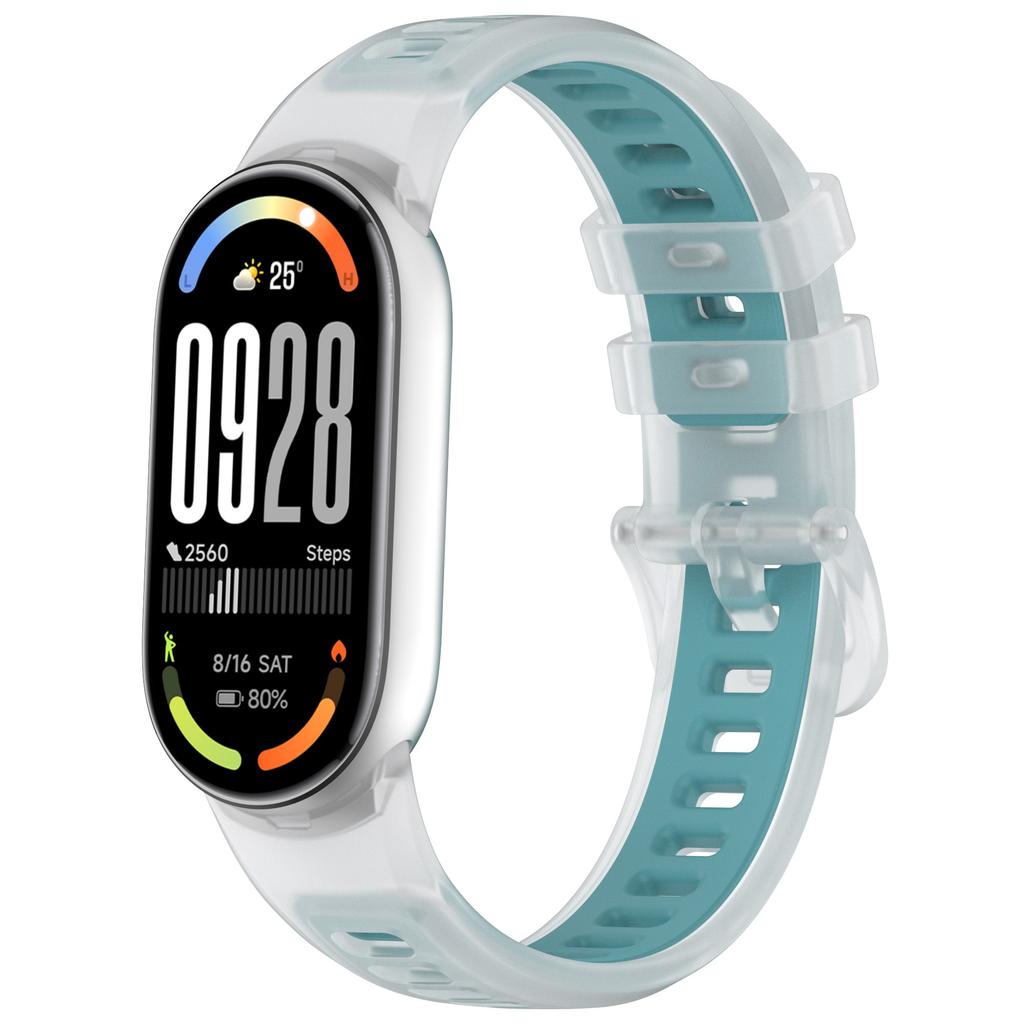 Sportliches atmungsaktives Silikon-Uhrenarmband für Xiaomi Band 8/9/10 Unisex Vielseitiges Ersatzarmband Mehrere Farben erhältlich