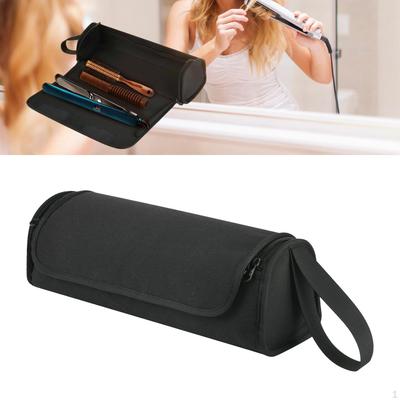 Hair Tools Travel Bag and Heat Resistant Mat Pouch Portable Organizer 2 In 1 for Home Hairclips