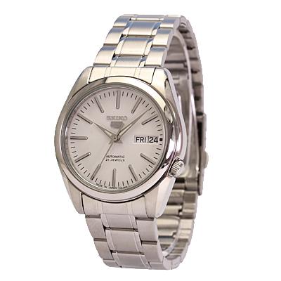 SEIKO SEIKO5 SNKL41J SNKL41J1 Analog Mechanical (Automatic) Day/Date White Silver