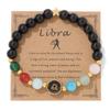 Zodiac Bracelet Bracelets Pisces Leo Virgo Colorful Stone African Beaded Bracelets Women Men Party Style Jewelry Gifts Bracelets