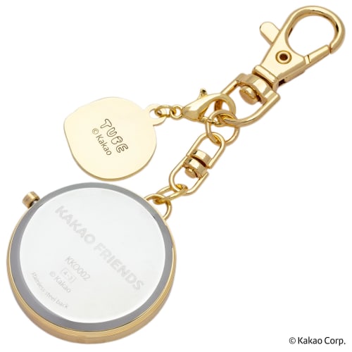 Fieldwork Women's Analog Pocket Watch with Keychain, Kakao Friends Charm, J Tube, Green, KKO002-4