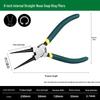 Small Pointed Nose Snap Ring Pliers for Internal/External Circlip, Spring, Expansion, and Retaining Rings