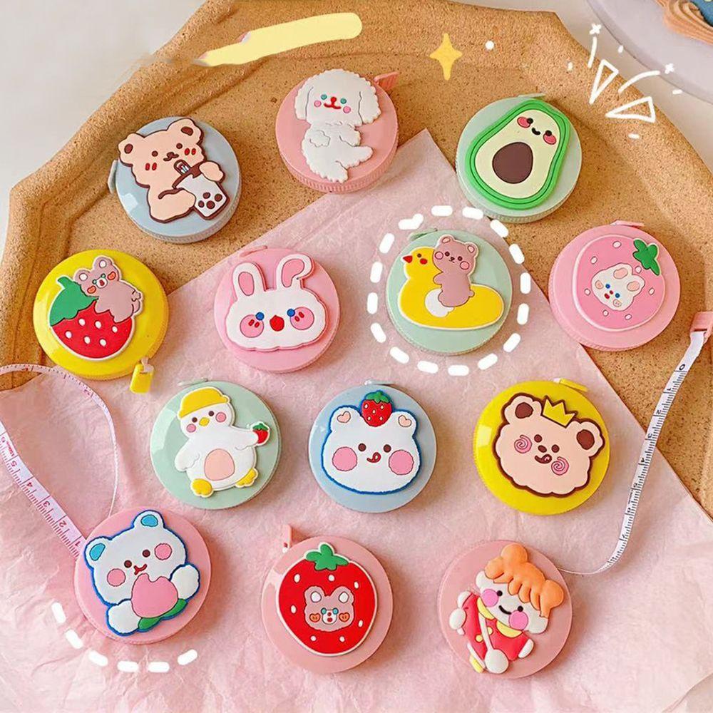 Ruletă Portabilă Drăguță Desen Animat cu Scară Dublă pentru Măsurarea Corpului, Ruletă Retractabilă, Măsură de Bandă 150cm/60”