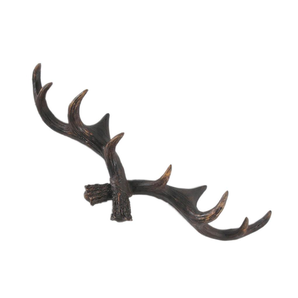 Wall Mounted Hanging Hook Antlers Ox Horn Shape Coat Hanger Holder Door Rack