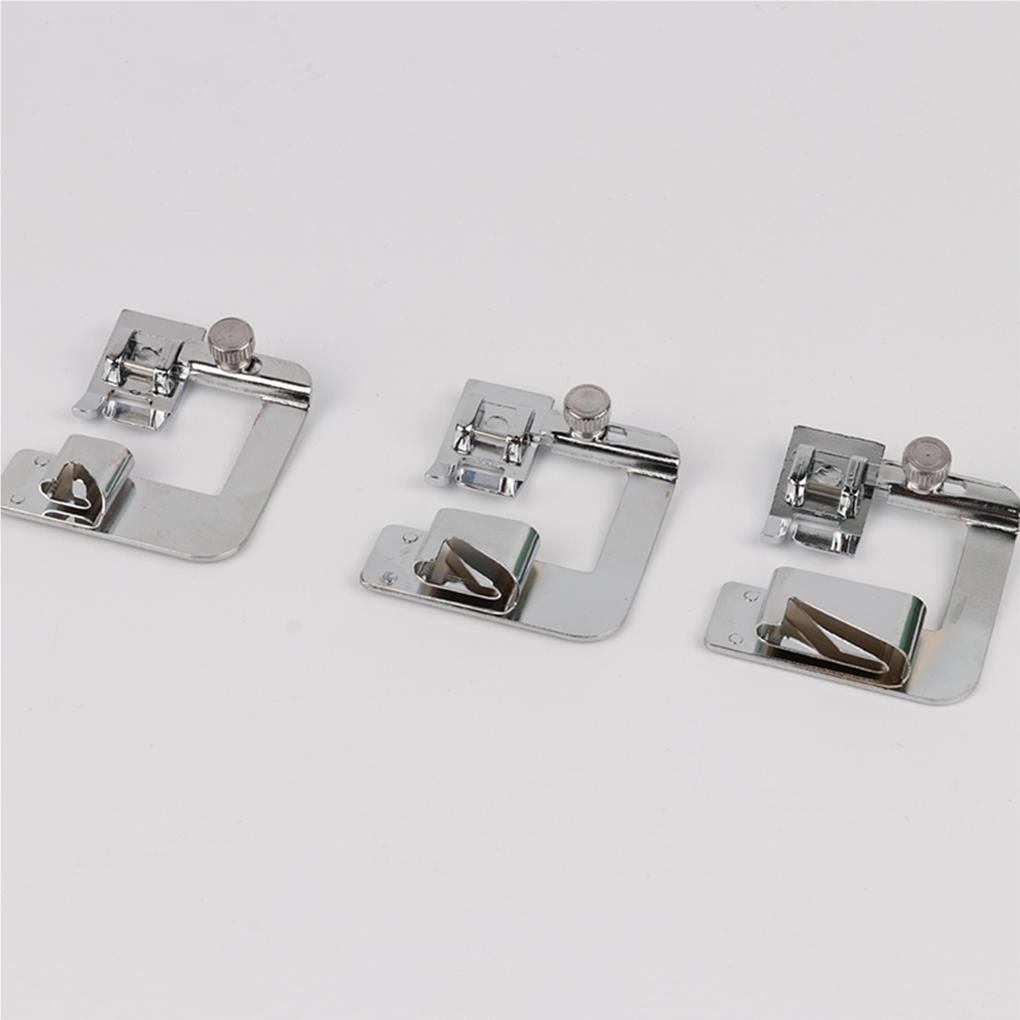 3Pcs Rolled Hem Feet Set Non-slide Handmade Multi-Function Foot Presse Non-stick Sewing Accessories Knitting Accessory