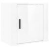 Table de chevet murale - Maison Exclusive - Blanc brillant - Bois d'ingénierie - 50 x 30 x 47 cm