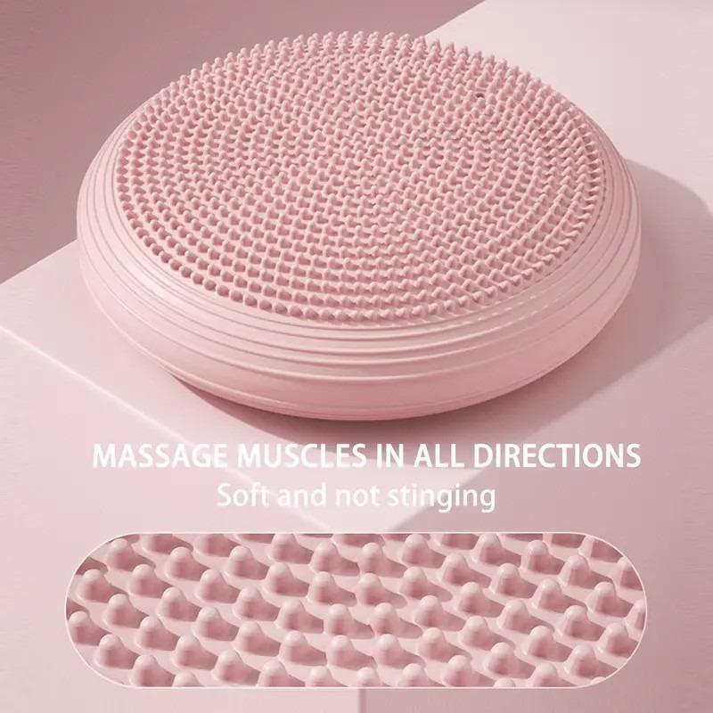 PVC Yoga Balance Pad with Inflatable Massage Cushion and Thickened Anti Burst Ball for Home Office Fitness Training