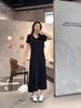 Modal V-Neck Plus Size Casual Long Dress - Women's Spring/Summer