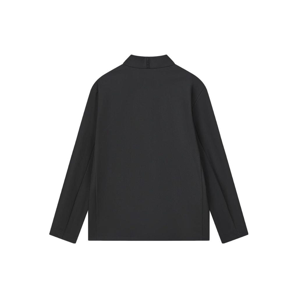 Fila Solid Color Stand Collar Knitted Casual Jacket Men Jacket Black F11M412502FBK