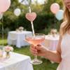 Degradable Heart Party Straws For Weddings And Celebrations With Creative Dessert Decor