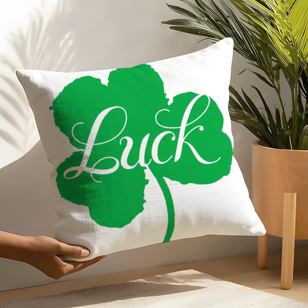 St Patricks Day Irish print Pillow Case Home Living Room Decoration Linen Pillow Cases Cushion Cover