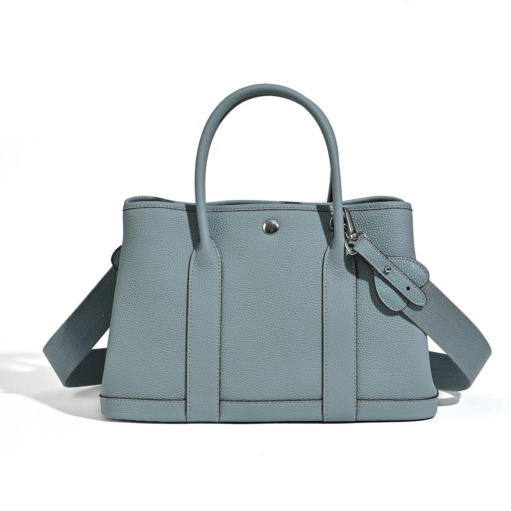 2025 Geantă de grădină din piele de vacă de prim strat, capacitate mare, piele naturală, geantă de damă, modă de nișă, versatilă, pentru navetă, geantă de mână