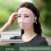 Breathable Ice Silk Full Face Cover UV Protective Mask Hat, Women Summer Facekini Sun Shield
