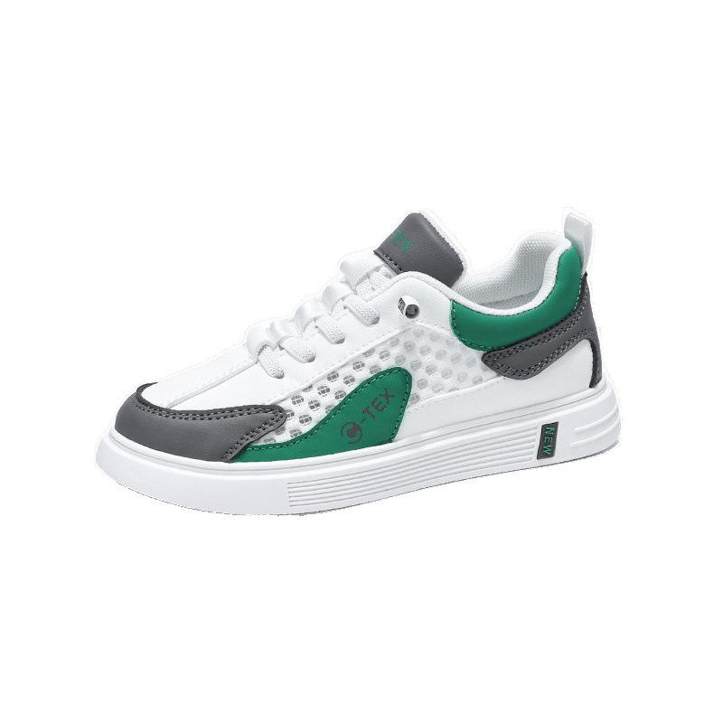 Boys shoes 2025 new summer mesh breathable children's sports net shoes medium and large children's trendy brand thin boys board shoes