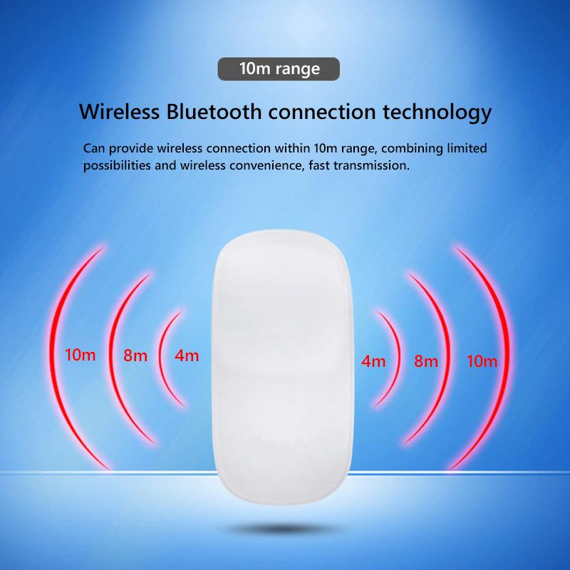 Wireless Bluetooth Computer Mouse Magic Dual-Mode Silent Rechargeable Touch Slim Ergonomic PC Mice For Macbook Air