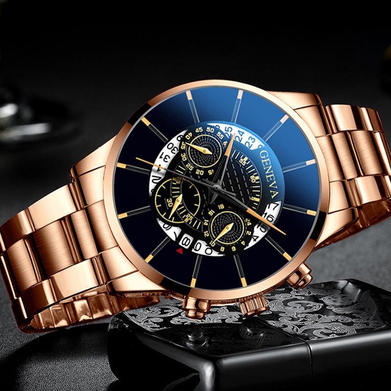 Fashion Men Watch Stainless Steel Luxury Calendar Business Exquisite Watches Male Clock Sports Wristwatch Relogio Masculino