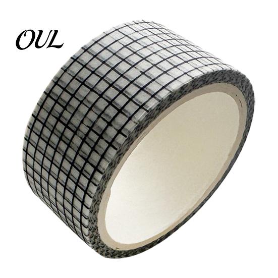 Easy Cut Washi Tape Schwarz Weiß Gitterband, Karomuster Dekoratives Abdeckband Scrapbooking für Kunst, DIY-Basteln, Notizbücher, Planer, Scrapbooking, Geschenk