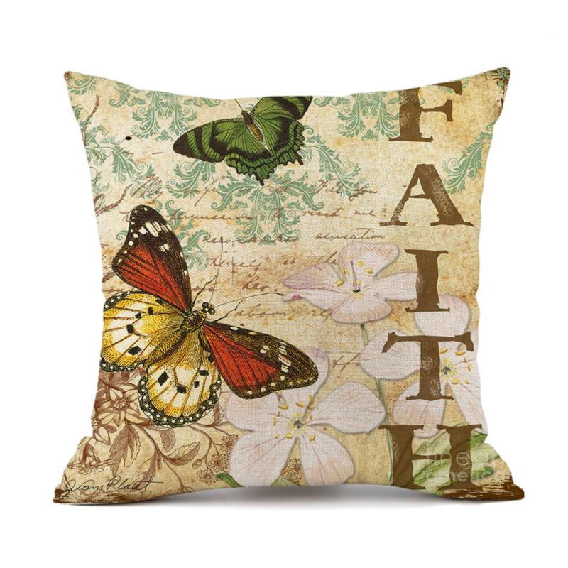 

Colorful Printed Cushion Cover Throw Pillow Case Without Pillow Insert For Home Sofa Car 45*45cm #3