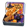 DIY Halloween Bear Gift Box Handmade Trick or Treat Halloween Bear In a Box with Witcher Miniature Perfect Creativity