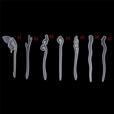 Silicone Hairpin Mold Making Hair Stick Mould Jewelry Resin Diy Craft